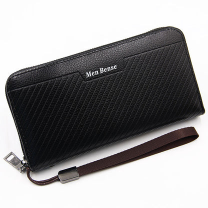 Men's PU Leather Clutch Bag Featuring Letter Pattern, Stylish And Durable