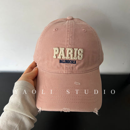 Vintage Style Unisex Baseball Cap With Curved Brim Featuring UV Protection, Cotton Material And Embroidery Craft