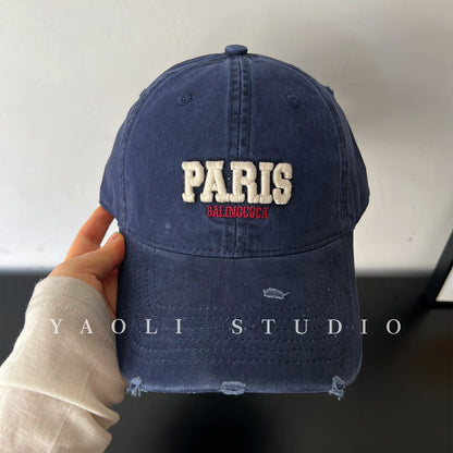 Vintage Style Unisex Baseball Cap With Curved Brim Featuring UV Protection, Cotton Material And Embroidery Craft