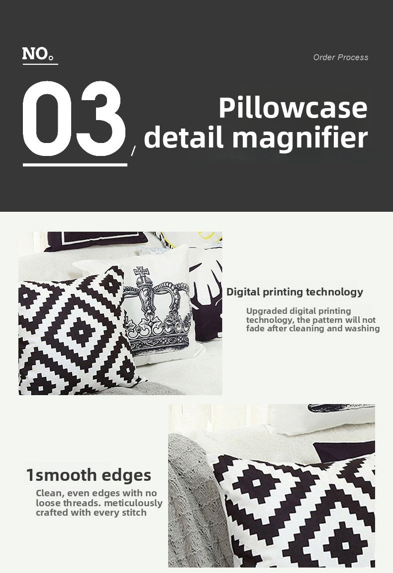 Modern Style Abstract Halloween Pillow Case In Polyester For Home Textiles & Decor