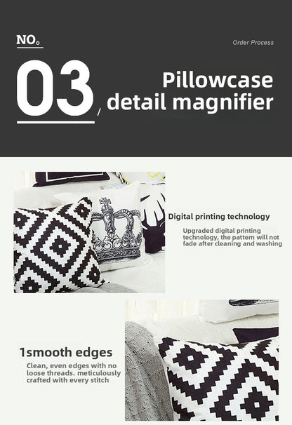 Modern Style Abstract Halloween Pillow Case In Polyester For Home Textiles & Decor