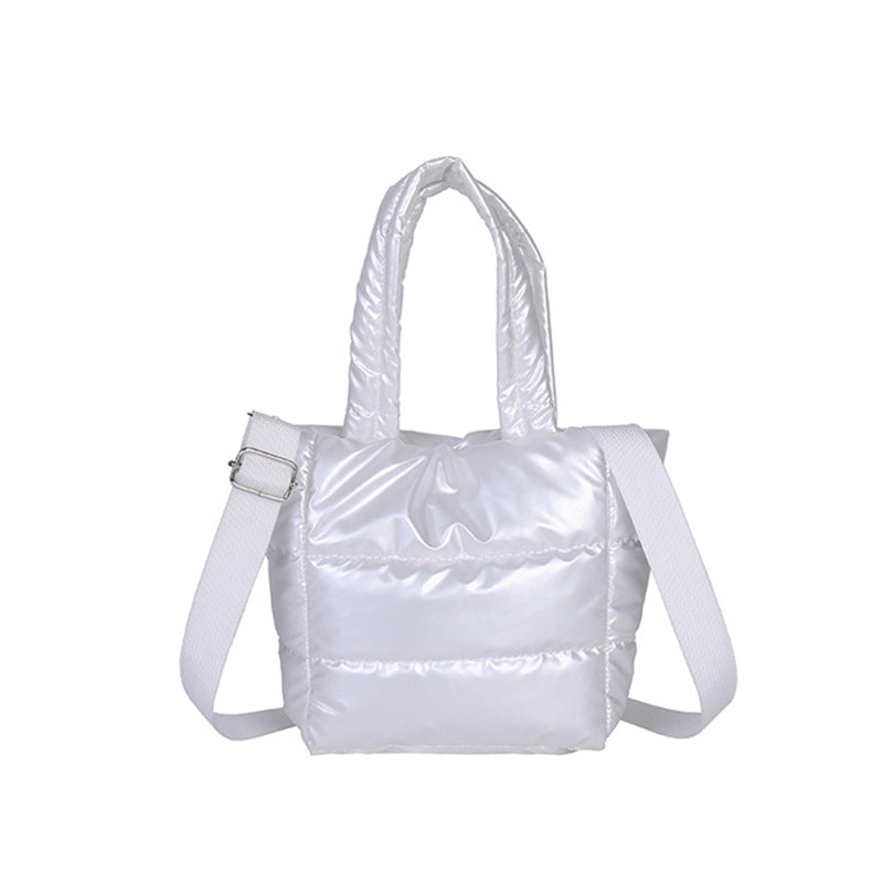 Women’s Polyester Bucket Bag With Sewing Thread Detail, Top Handle Design, Perfect For Winter