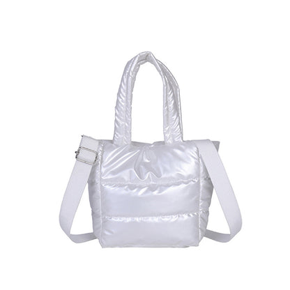 Women’s Polyester Bucket Bag With Sewing Thread Detail, Top Handle Design, Perfect For Winter