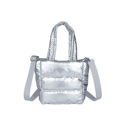 Women’s Polyester Bucket Bag With Sewing Thread Detail, Top Handle Design, Perfect For Winter