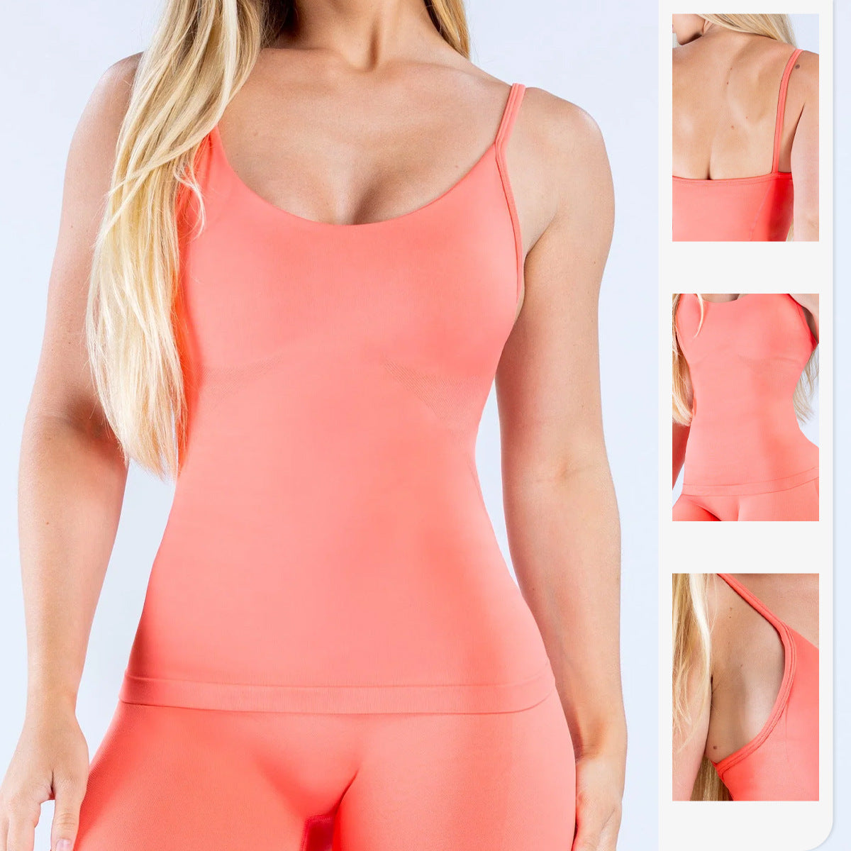 Women's Solid Color Nylon Vest In Ivory, Sleeveless Pullover Yoga Top