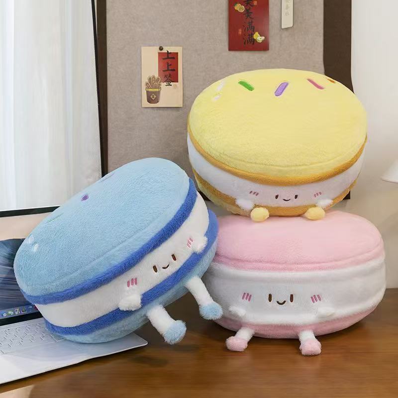 Hamburger Plush Stuffed Animal Toy In Natural Pink, Soft And Cuddly Plush Doll Pillow