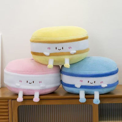 Hamburger Plush Stuffed Animal Toy In Natural Pink, Soft And Cuddly Plush Doll Pillow