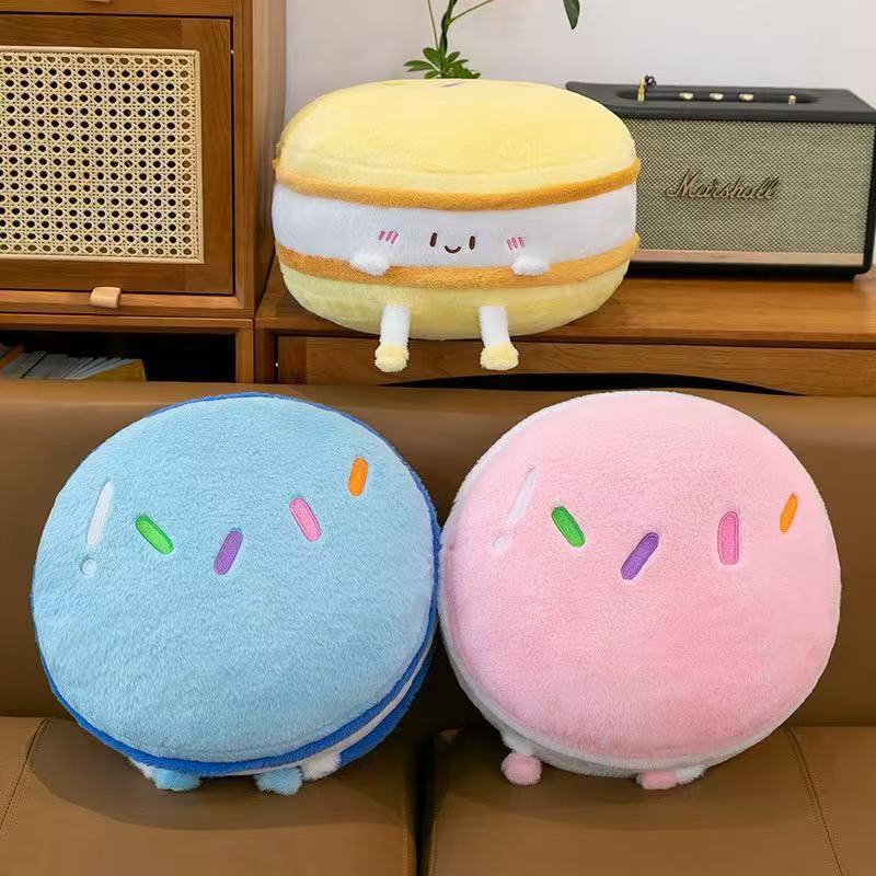 Hamburger Plush Stuffed Animal Toy In Natural Pink, Soft And Cuddly Plush Doll Pillow