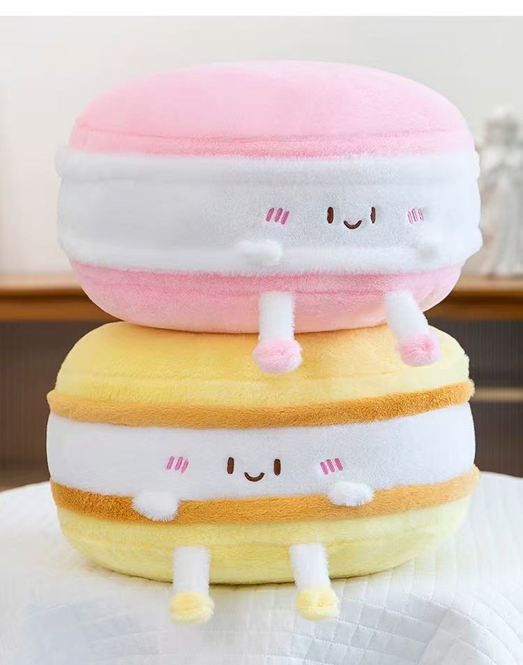 Hamburger Plush Stuffed Animal Toy In Natural Pink, Soft And Cuddly Plush Doll Pillow