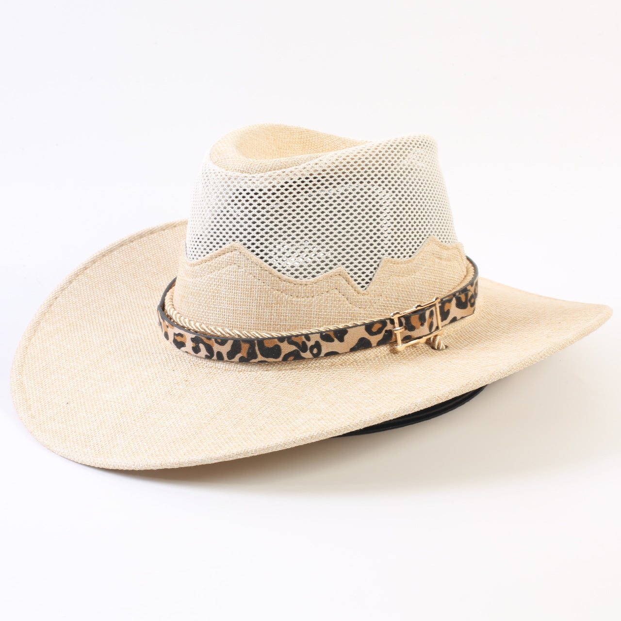 Unisex Cowboy Style Solid Color Straw Hat With Wide Brim, Breathable Design Featuring Braid Craftsmanship