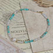 Lake Blue Turquoise Baroque Pearl Necklace