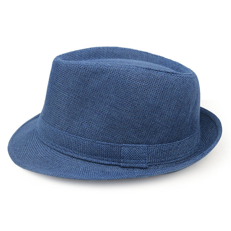 Unisex Vintage Style Panama Hat With Rolled Brim, UV Protection, Made Of Polyester Featuring Embroidery