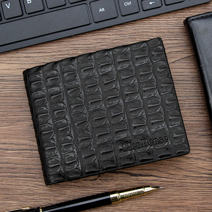 Crocodile Pattern Men's Small Wallets Made Of Durable PU Leather