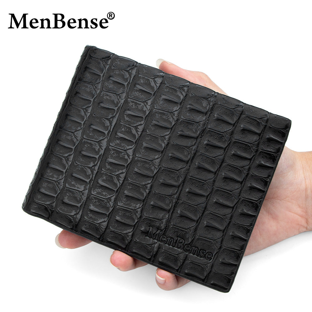 Crocodile Pattern Men's Small Wallets Made Of Durable PU Leather