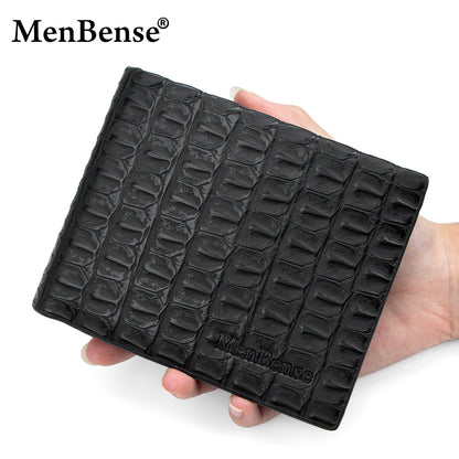 Crocodile Pattern Men's Small Wallets Made Of Durable PU Leather