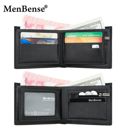 Crocodile Pattern Men's Small Wallets Made Of Durable PU Leather