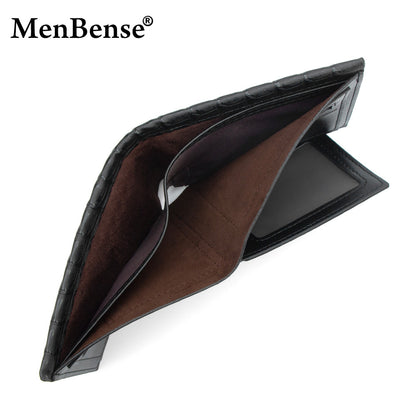 Crocodile Pattern Men's Small Wallets Made Of Durable PU Leather