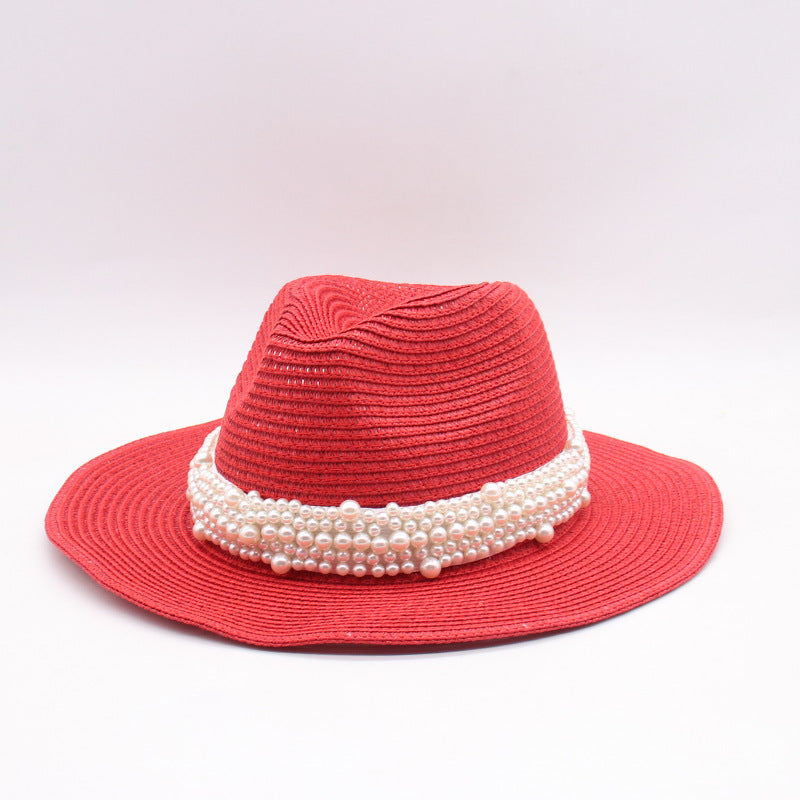 Unisex Bohemian Wide Brim Panama Hat With UV Protection, Straw Material Featuring Braid Craftsmanship