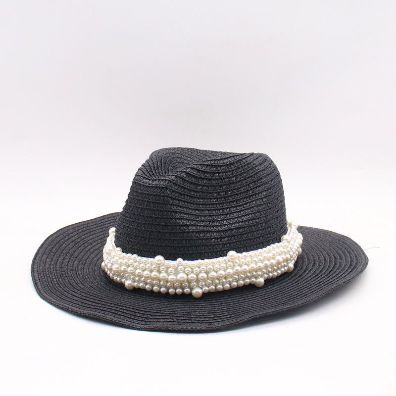 Unisex Bohemian Wide Brim Panama Hat With UV Protection, Straw Material Featuring Braid Craftsmanship