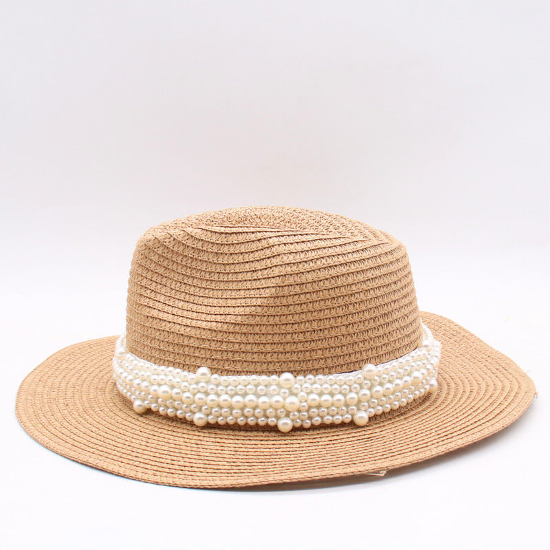 Unisex Bohemian Wide Brim Panama Hat With UV Protection, Straw Material Featuring Braid Craftsmanship