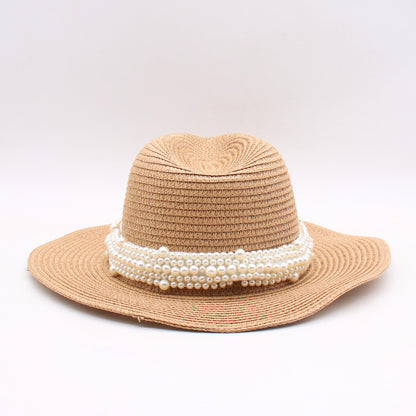 Unisex Bohemian Wide Brim Panama Hat With UV Protection, Straw Material Featuring Braid Craftsmanship