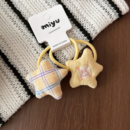 Cute Plaid BB Clips Hair Accessories For Kids In Green Cloth Material