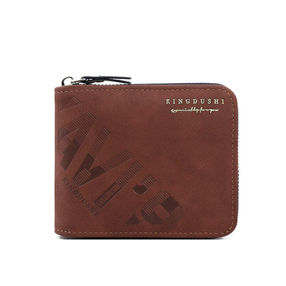 Men's PU Leather Card Holder With Chain Featuring Letter Pattern, Perfect For Summer