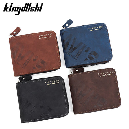 Men's PU Leather Card Holder With Chain Featuring Letter Pattern, Perfect For Summer