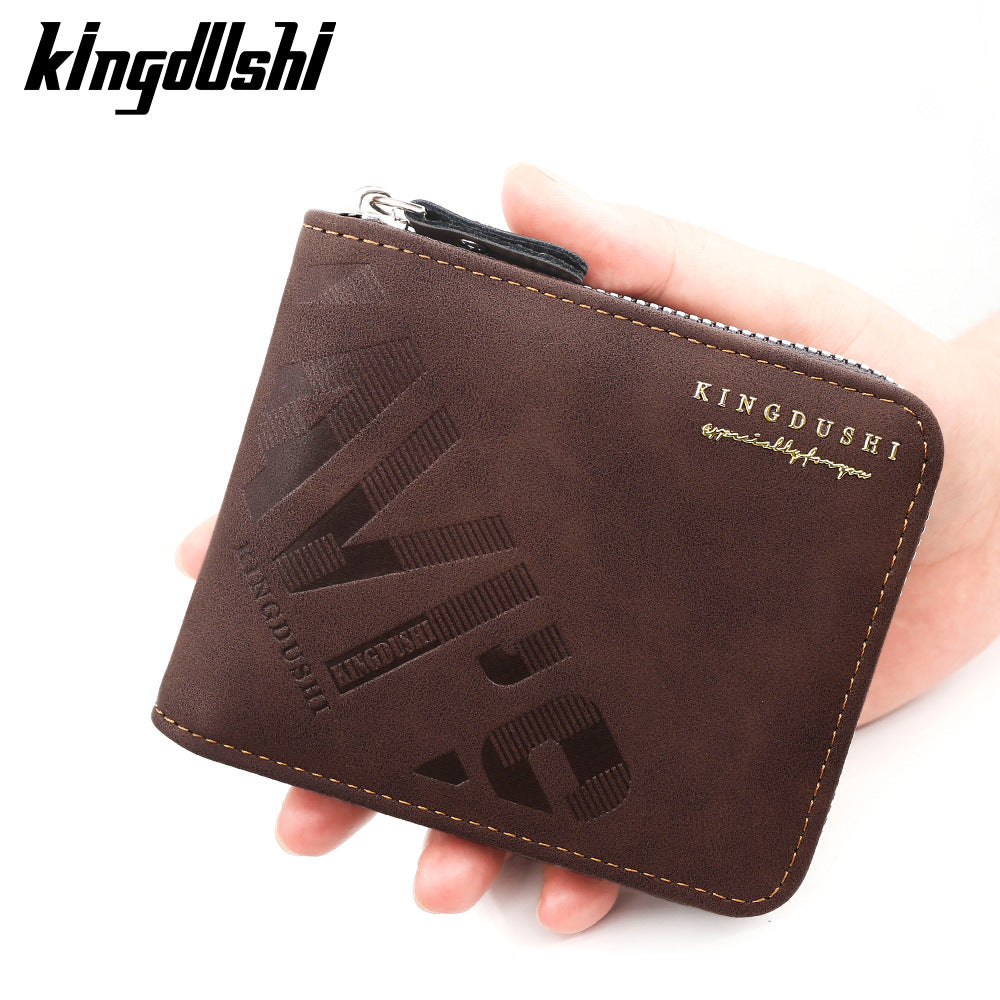 Men's PU Leather Card Holder With Chain Featuring Letter Pattern, Perfect For Summer