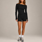 Long Sleeve Shorts Black