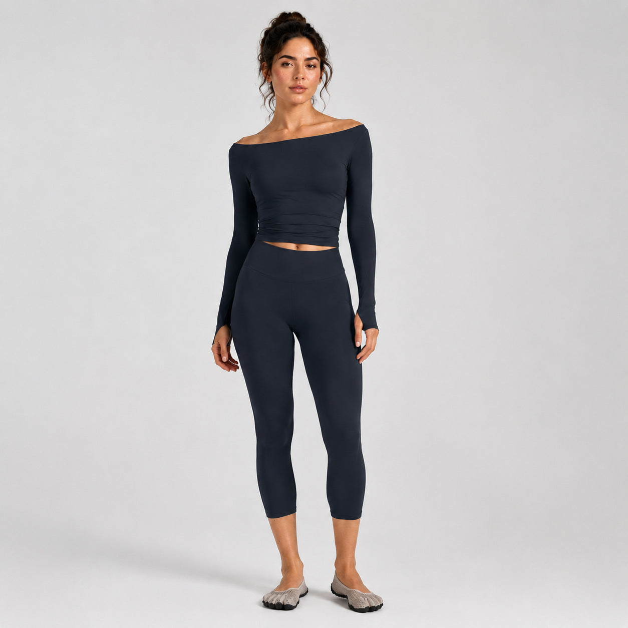Sport Running Shorts For Women In Slim Fit, Made With Nylon Fabric, Featuring Long Sleeve Design For Spring And Summer