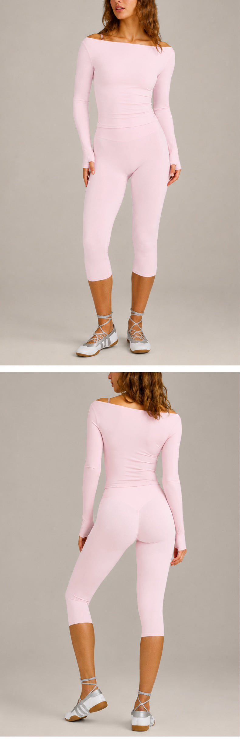 Sport Running Shorts For Women In Slim Fit, Made With Nylon Fabric, Featuring Long Sleeve Design For Spring And Summer