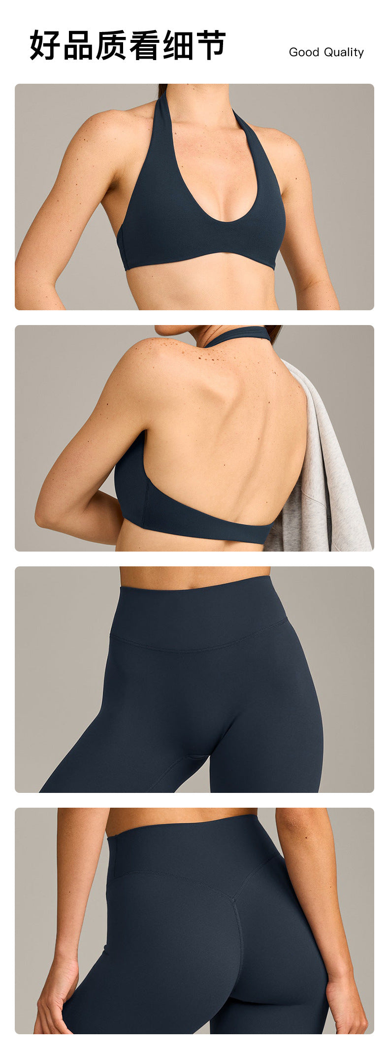 Women's Full Length Sport Jumpsuit For Fitness In Nylon Fabric Featuring Backless Design With High Elasticity And Sleeveless Style