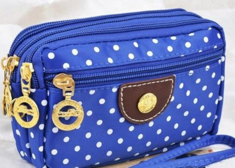 Solid Color Canvas Women Phone Wallet With Top Handle, Stylish And Practical
