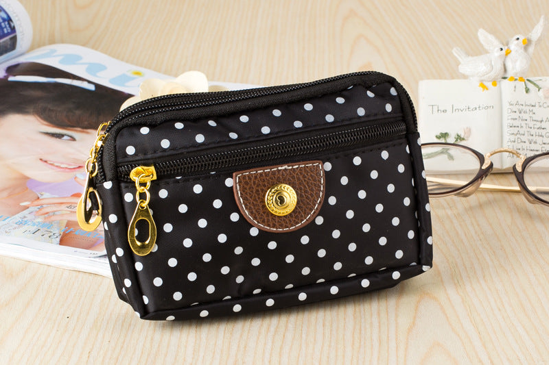 Solid Color Canvas Women Phone Wallet With Top Handle, Stylish And Practical