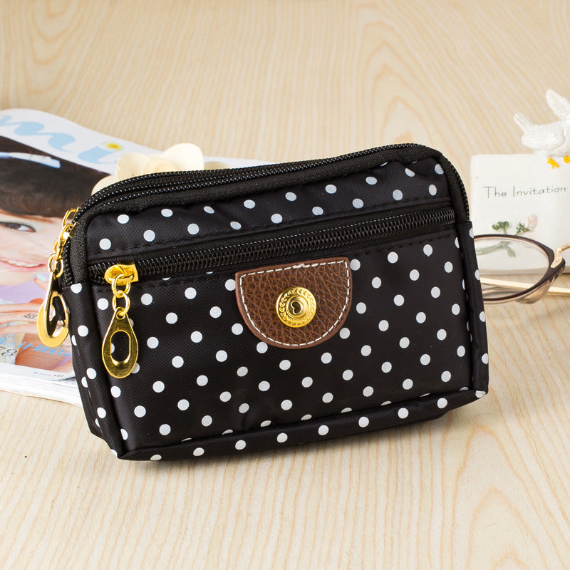 Solid Color Canvas Women Phone Wallet With Top Handle, Stylish And Practical