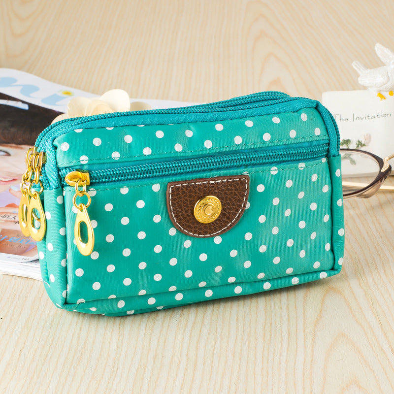 Solid Color Canvas Women Phone Wallet With Top Handle, Stylish And Practical
