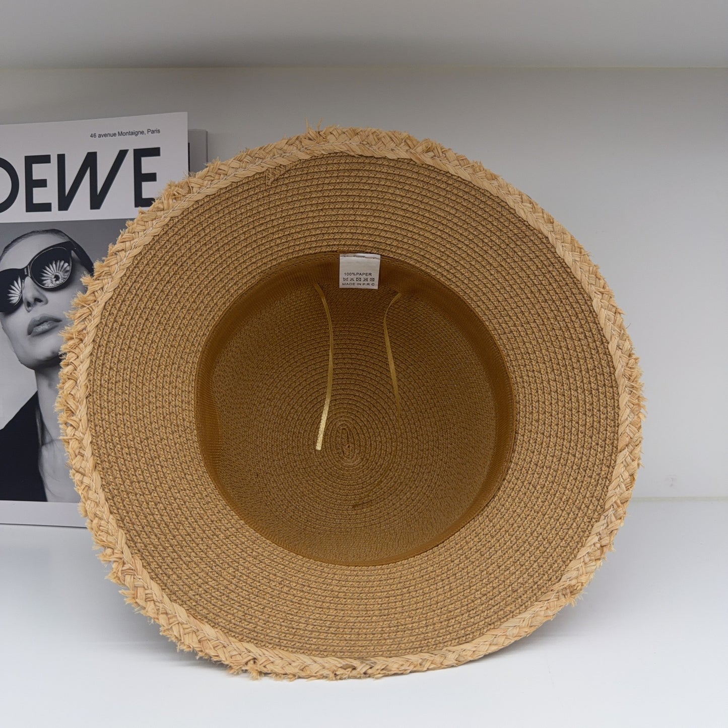 French Style Solid Color Straw Hat For Women With Short Brim, UV Protection Featuring Braid Craftsmanship