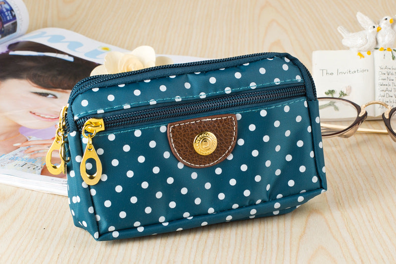 Solid Color Canvas Women Phone Wallet With Top Handle, Stylish And Practical