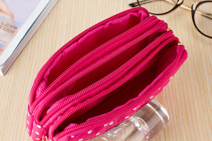 Solid Color Canvas Women Phone Wallet With Top Handle, Stylish And Practical