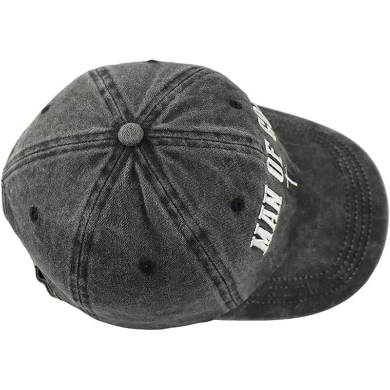 Unisex Retro Cross Baseball Cap With Curved Brim, UV Protection, Polyester Material Featuring Embroidery
