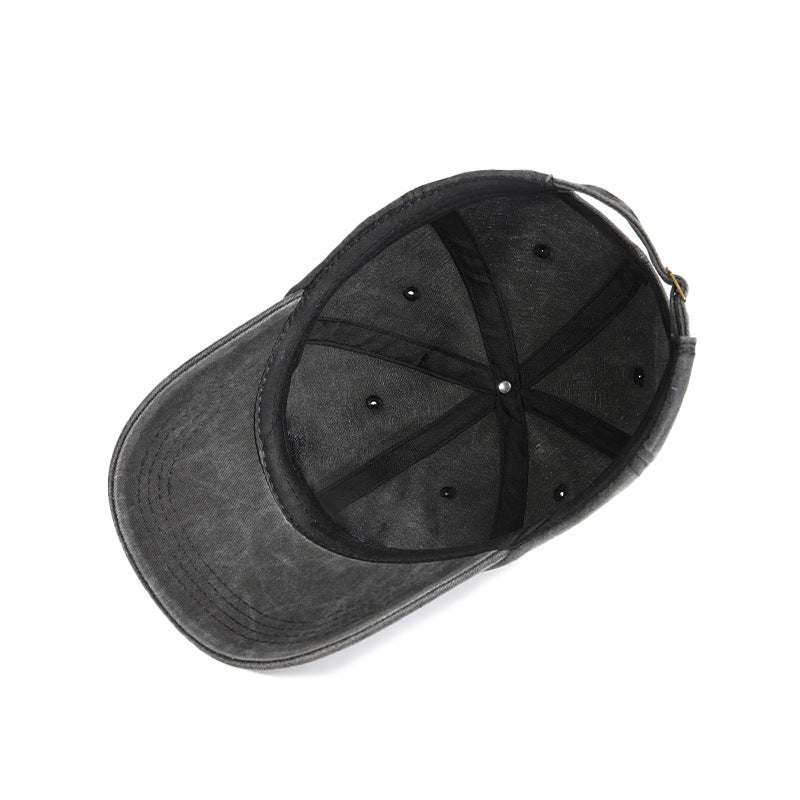 Unisex Retro Cross Baseball Cap With Curved Brim, UV Protection, Polyester Material Featuring Embroidery