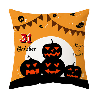 Modern Style Abstract Halloween Pillow Case In Polyester For Home Textiles & Decor