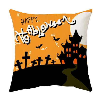 Modern Style Abstract Halloween Pillow Case In Polyester For Home Textiles & Decor