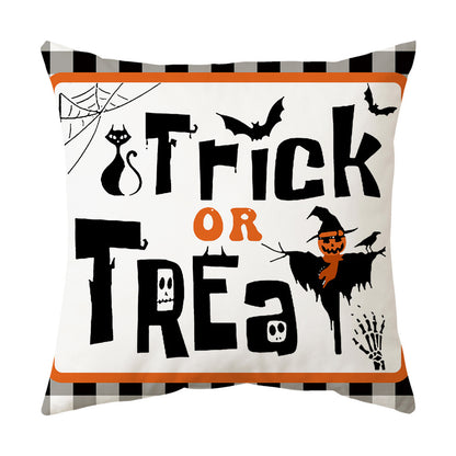 Modern Style Abstract Halloween Pillow Case In Polyester For Home Textiles & Decor