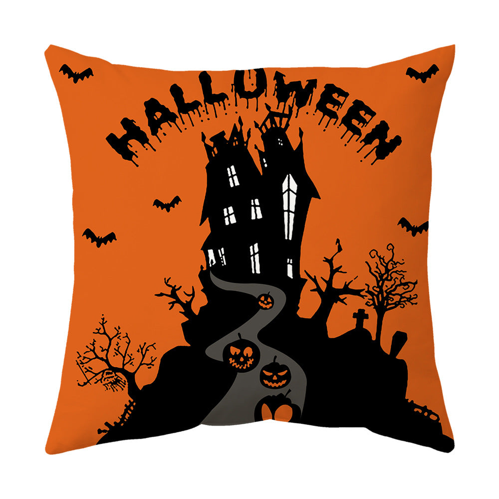 Modern Style Abstract Halloween Pillow Case In Polyester For Home Textiles & Decor