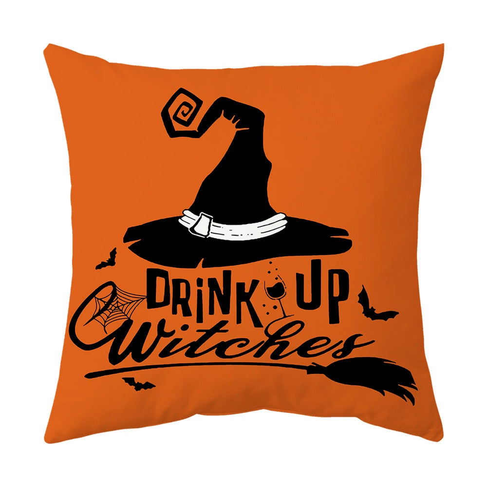 Modern Style Abstract Halloween Pillow Case In Polyester For Home Textiles & Decor