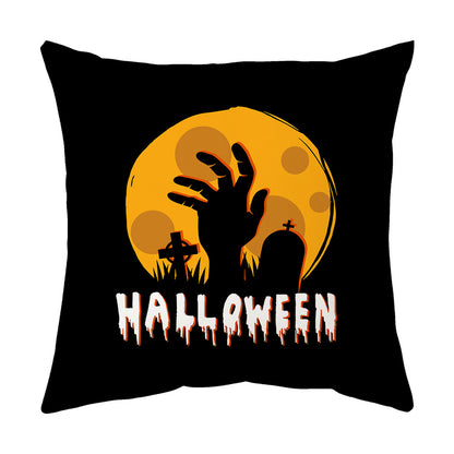 Modern Style Abstract Halloween Pillow Case In Polyester For Home Textiles & Decor