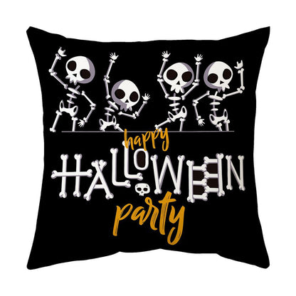 Modern Style Abstract Halloween Pillow Case In Polyester For Home Textiles & Decor