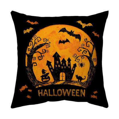 Modern Style Abstract Halloween Pillow Case In Polyester For Home Textiles & Decor